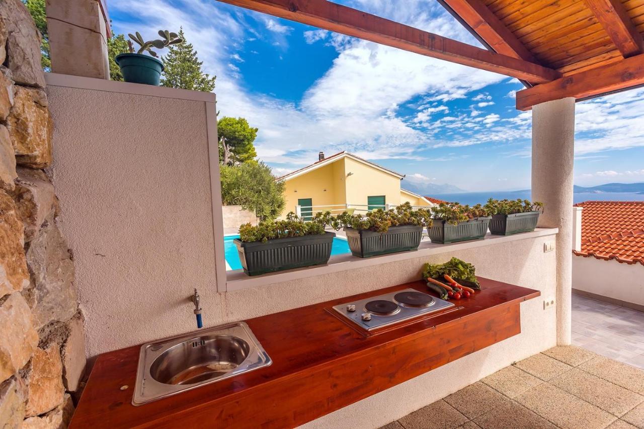 Villa Maslina, With Private 32M2Pool, Panoramic Views On 100Km Coastline, 12 Pax Lokva Rogoznica Zewnętrze zdjęcie